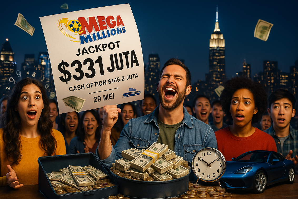 alt_text: "Berita: Demam Mega Millions, Jackpot Alexistogel mencapai $331 juta."